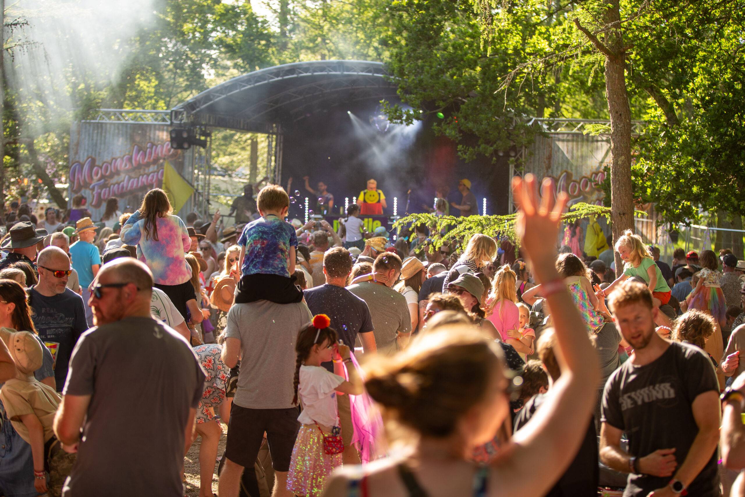 Picture of people dancing at Elderflower Fields festival