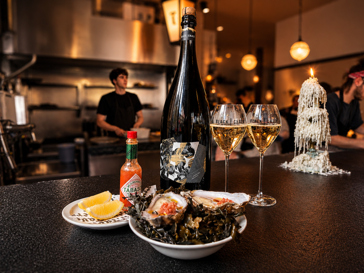 Tavern London serving Oysters and Eighty Nine Point Six from Black Chalk